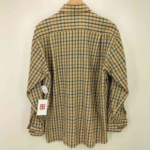 ダックス DAKS チェック ウール レギュラーカラー L/S シャツ メンズ import:L
