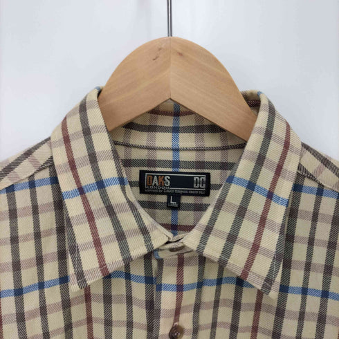ダックス DAKS チェック ウール レギュラーカラー L/S シャツ メンズ import:L