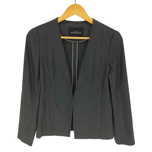 ユナイテッドアローズグリーンレーベルリラクシング UNITED ARROWS green label relaxing 麻調合繊 ノーラペル ジャケット レディース JPN:38