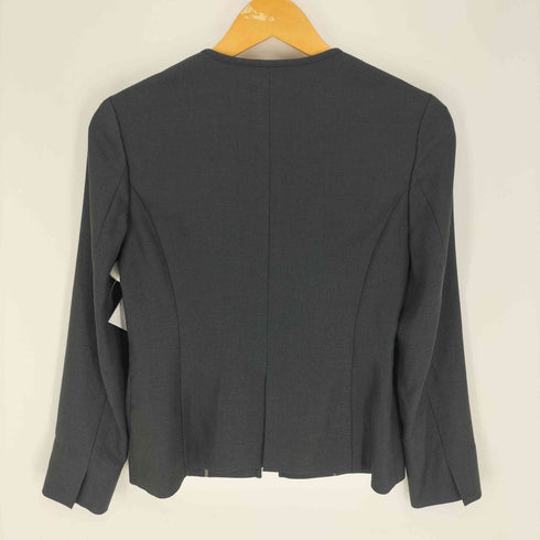 ユナイテッドアローズグリーンレーベルリラクシング UNITED ARROWS green label relaxing 麻調合繊 ノーラペル ジャケット レディース JPN:38
