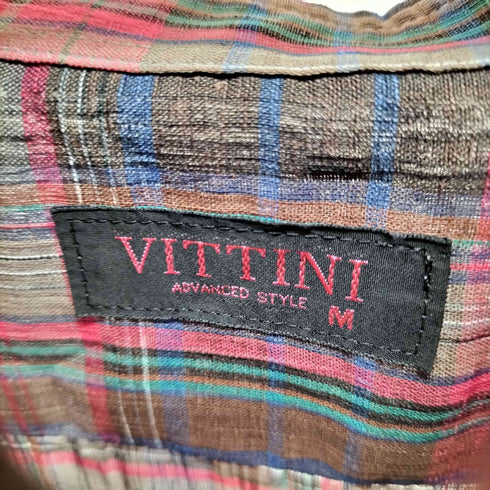 VITTINI S/S シアーチェックシャツ メンズ import:M