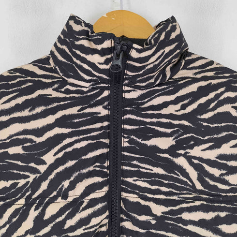 エイチアンドエム H&M ゼブラ柄 クロップド中綿ジャケット レディース JPN:XS