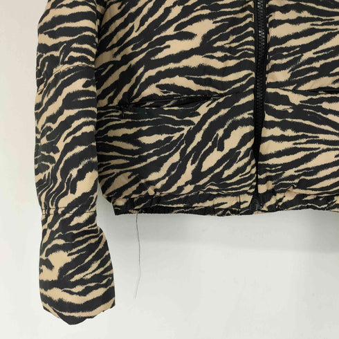 エイチアンドエム H&M ゼブラ柄 クロップド中綿ジャケット レディース JPN:XS