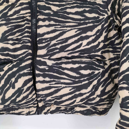 エイチアンドエム H&M ゼブラ柄 クロップド中綿ジャケット レディース JPN:XS
