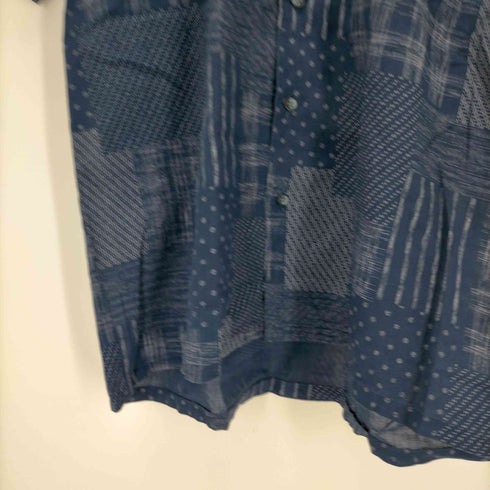和の伝統 リネン混総柄シャツ メンズ JPN:S