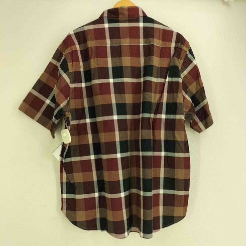 ブラックレーベルクレストブリッジ BLACK LABEL CRESTBRIDGE ロゴ刺繍 CBチェック 半袖チェックシャツ メンズ LL
