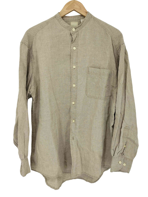ギャップ Gap 00s OLD バンドカラー リネンシャツ メンズ import:M
