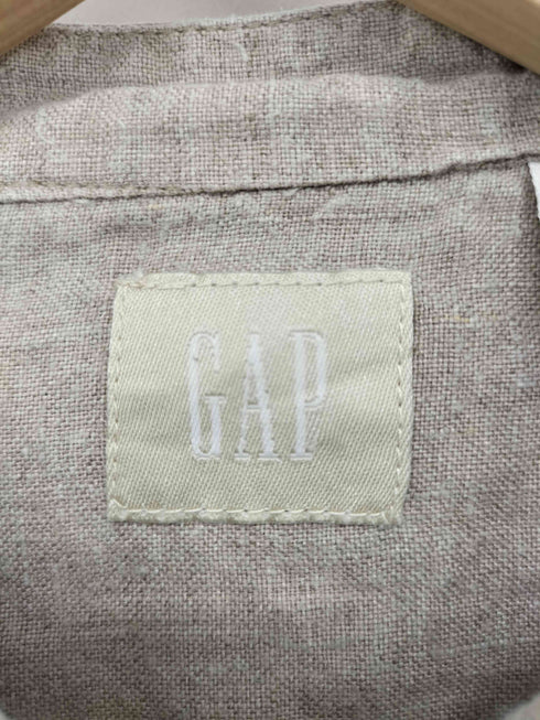 ギャップ Gap 00s OLD バンドカラー リネンシャツ メンズ import:M