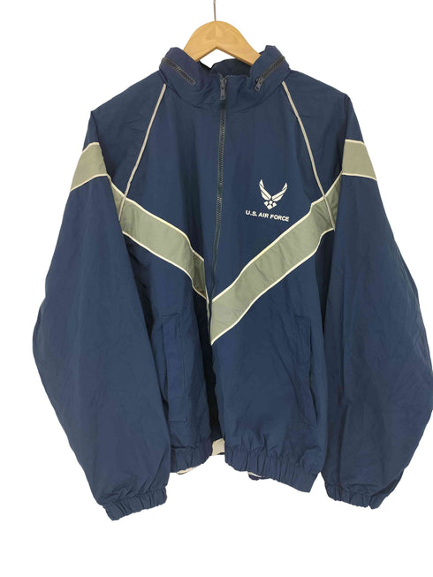 ユーエスエアーフォース U.S. AIR FORCE 04年製 ナイロン トレーニング ジャケット メンズ LARGE/SHORT