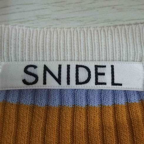 スナイデル snidel マルチボーダー リブニット レディース