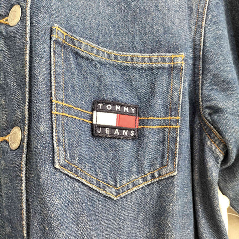 トミージーンズ tommy jeans 23ss ベルテッドワーカーシャツワンピース レディース M