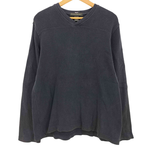 バナナリパブリック BANANA REPUBLIC 90S 黒タグ Vネック フットボール Tシャツ メンズ import:M