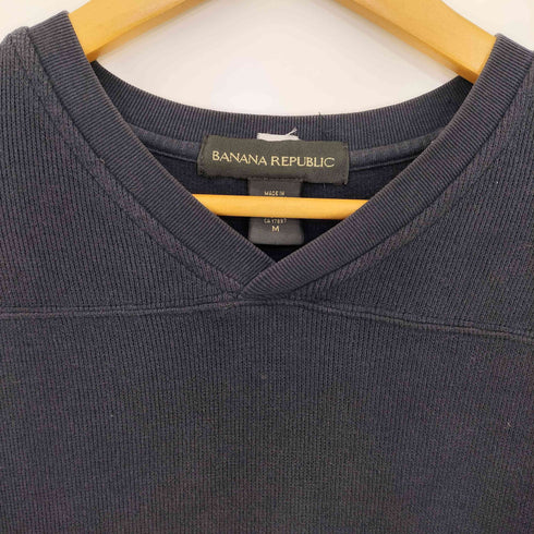 バナナリパブリック BANANA REPUBLIC 90S 黒タグ Vネック フットボール Tシャツ メンズ import:M