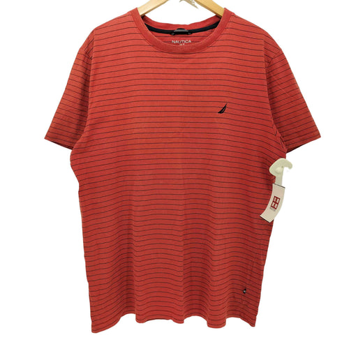 ノーティカ NAUTICA ワンポイント刺繍ボーダーS/S TEE メンズ US XL