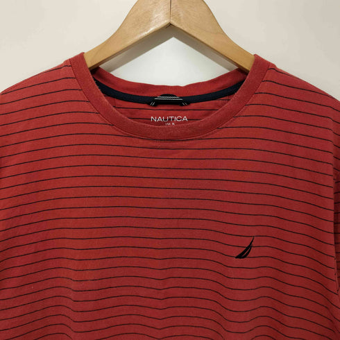 ノーティカ NAUTICA ワンポイント刺繍ボーダーS/S TEE メンズ US XL