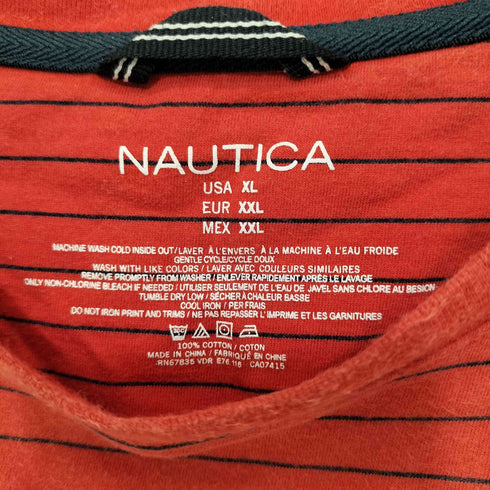 ノーティカ NAUTICA ワンポイント刺繍ボーダーS/S TEE メンズ US XL