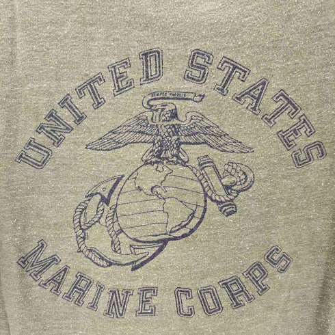 ユーエスネイビー U.S.NAVY 80-90s USA製マリンコープロゴ Tシャツ メンズ