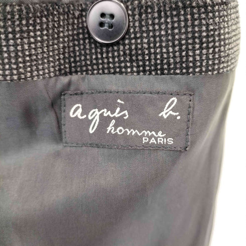 アニエスベーオム Agnes b.homme フランス製 ベロア3B テーラードジャケットセットアップ メンズ ジャケット52 パンツ40