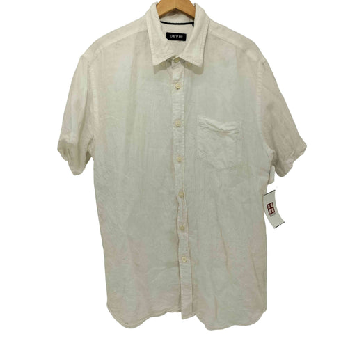 オービス ORVIS オーバーサイズリネンS/S シャツ メンズ L