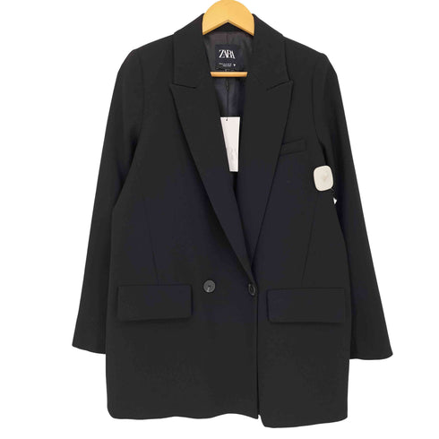 ザラ ZARA LOOSE-FITTING BLAZER ピークドラペルテーラードジャケット メンズ import:M