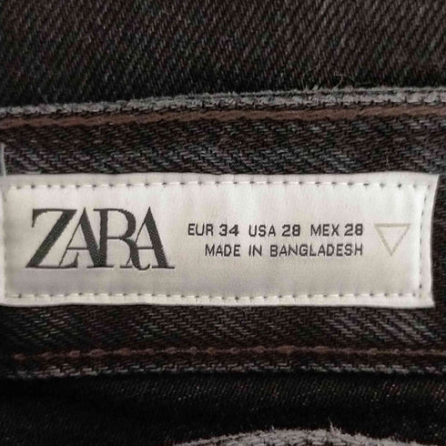 ザラ ZARA ブラックバギーフィットデニムパンツ メンズ US:28-29