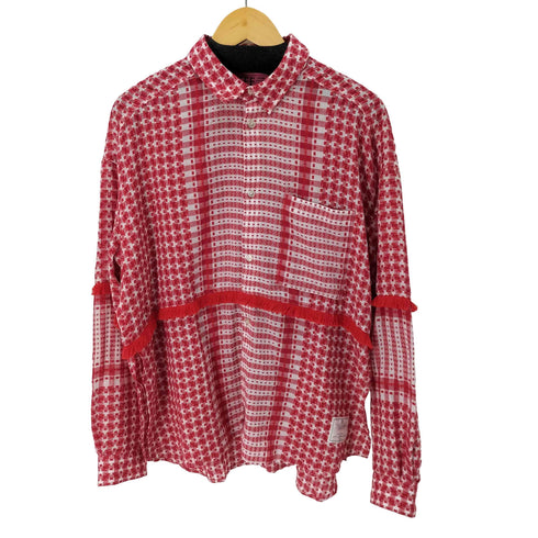 エフェクテン EFFECTEN L/S 総柄フリンジシャツ メンズ
