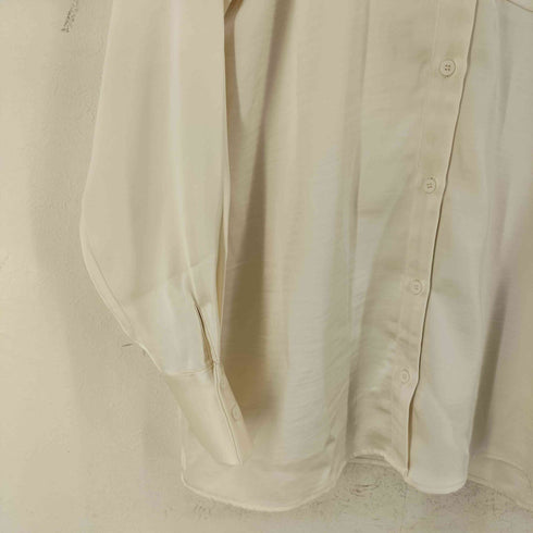 L/S サテン地シャツ 光沢 シャイニング レディース
