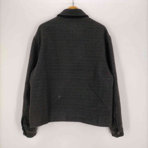 ザラ ZARA ジッパー付きテクスチャードシャツジャケット メンズ import:L