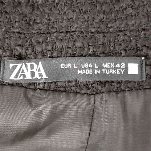 ザラ ZARA ジッパー付きテクスチャードシャツジャケット メンズ import:L