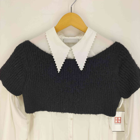 セルフォード CELFORD 23AW ショートニット付き シャツ ワンピース レディース JPN:36