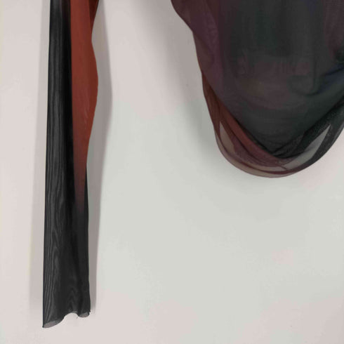 ザラ ZARA グラデーション メッシュ ロングスリーブTシャツ レディース import:S