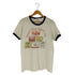 ヘインズ Hanes 70s 裾シングルステッチ フロントプリント リンガーTシャツ メンズ import:L