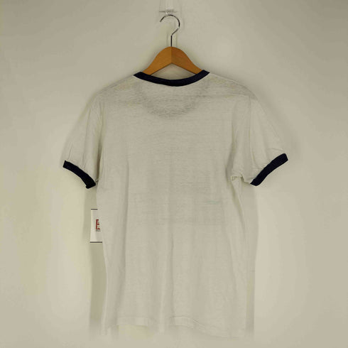 ヘインズ Hanes 70s 裾シングルステッチ フロントプリント リンガーTシャツ メンズ import:L