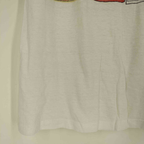 ヘインズ Hanes 70s 裾シングルステッチ フロントプリント リンガーTシャツ メンズ import:L