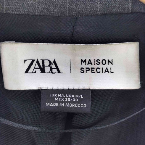 ザラ ZARA ストライプ ディストラクト ブレザー レディース import:M