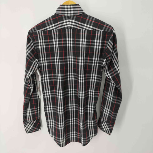 バーバリーブラックレーベル BURBERRY BLACK LABEL ワンポイントロゴ刺繍 L/S チェックシャツ メンズ JPN:1