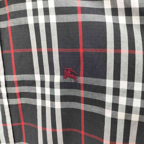 バーバリーブラックレーベル BURBERRY BLACK LABEL ワンポイントロゴ刺繍 L/S チェックシャツ メンズ JPN:1