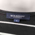 バーバリーロンドン BURBERRY LONDON ワンポイントロゴ刺繍 七分丈ボーダーTシャツ レディース US:4