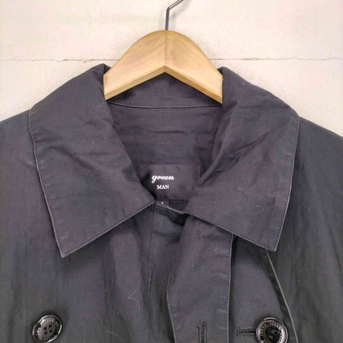 グリーン green green MAN アシンメトリー トレンチコート メンズ 1