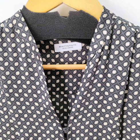 ビューティーアンドユースユナイテッドアローズ BEAUTY & YOUTH UNITED ARROWS ジオメトリックスタンドカラーマキシワンピース レディース