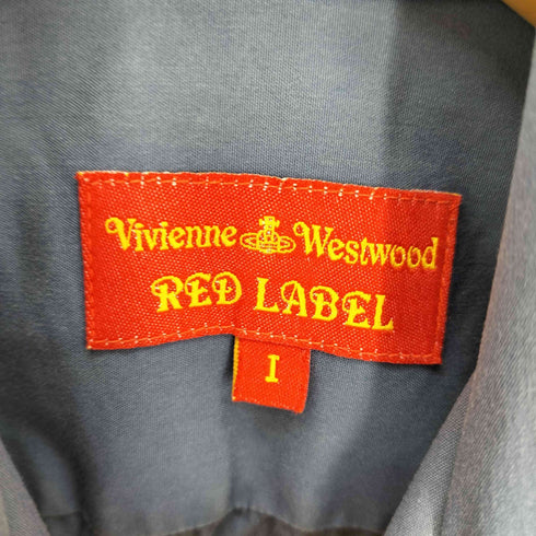 ヴィヴィアンウエストウッドレッドレーベル Vivienne Westwood RED LABEL オーブ 刺繍 コットン ナイロン ポリ ミックスファブリック ワイドカラー シャツ ブラウス レディース 1