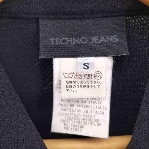 ヴェルサーチ VERSACE TECHNO JEANS イタリア製 レーヨン ナイロン L/S シャツ レディース import:S