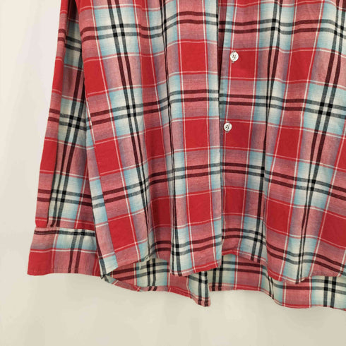 ステューシー Stussy 80s 白タグ SPORT コットンフランネル オンブレ チェック L/S シャツ メンズ import:M
