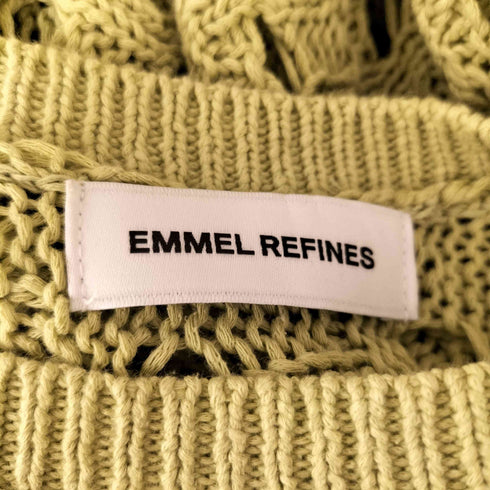 エメルリファインズ EMMEL REFINES 23SS ヘンケイメッシュ ニット プルオーバー レディース ONE SIZE