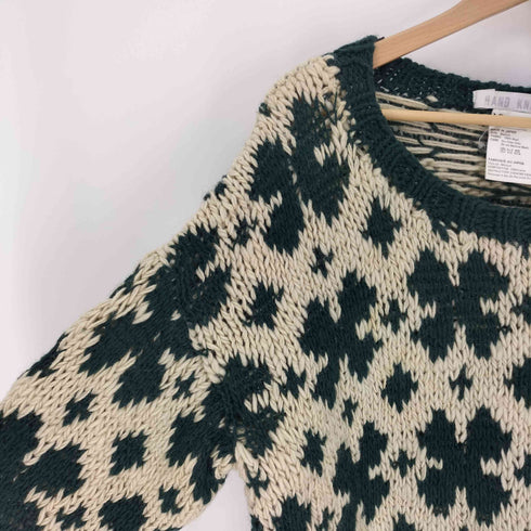ワイズ Ys 80S 初期タグ HAND KNIT ノルディック柄 ローゲージ ウール ニット レディース
