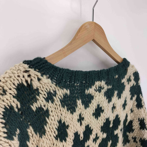 ワイズ Ys 80S 初期タグ HAND KNIT ノルディック柄 ローゲージ ウール ニット レディース