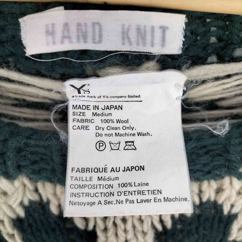 ワイズ Ys 80S 初期タグ HAND KNIT ノルディック柄 ローゲージ ウール ニット レディース