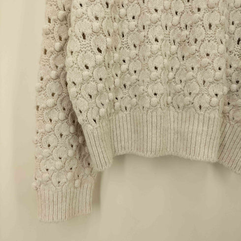 ザラ ZARA ポップコーン ローゲージ プルオーバー クルーネック ニット レディース import:L