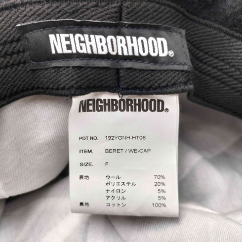 ネイバーフッド NEIGHBORHOOD 19AW BERET WE-CAP ウール ポリ ナイロン アクリル ミックスファブリック ベレー帽 キャップ メンズ FREE