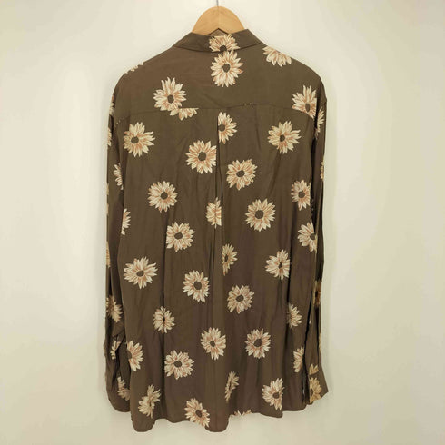 TOMORROW イタリア製 ヒマワリ フローラル 花柄 L/S シャツ メンズ import:S